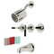 Kingston Brass Three-Handle Tub and Shower Faucet, Polished Nickel KBX8136CKL - alternate 1